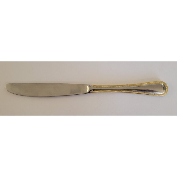Wallace Silver Other - Regal Pearl (Stainless 18/10, Gold Accent) by Wallace Silver -Modern Solid Knife